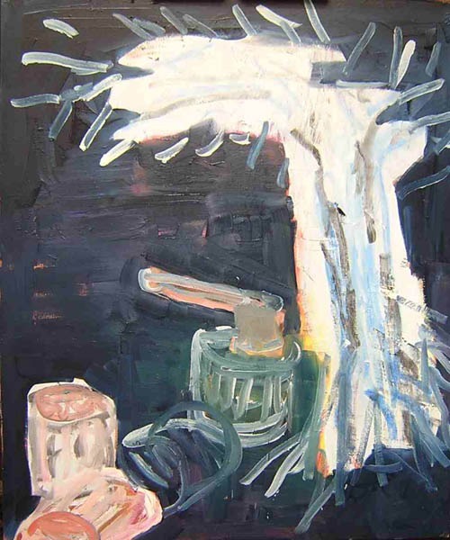 Logs-and-Axe-105x120cm.-Oil-on-canvas-2007