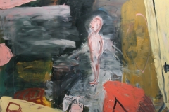 Indoors.  Oil on canvas. 126x171cm